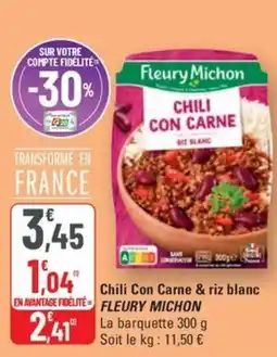 G20 FLEURY MICHON Chili Con Carne & riz blanc offre