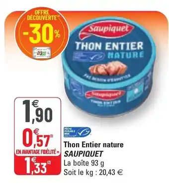 G20 Thon entier nature offre