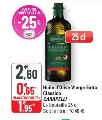 G20 Huile d'olive vierge extra offre