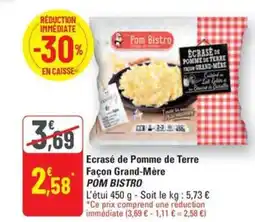 G20 POM BISTRO Ecrasé de Pomme de Terre Façon Grand-Mère offre