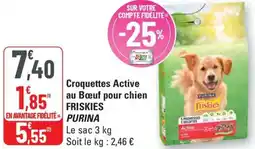 G20 FRISKIES Croquettes Active au Boeuf pour chien offre