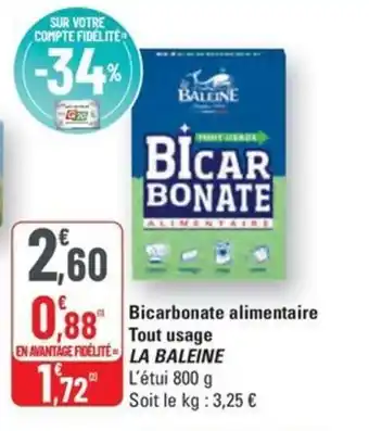 G20 LA BALLINE Bicarbonate alimentaire Tout usage offre