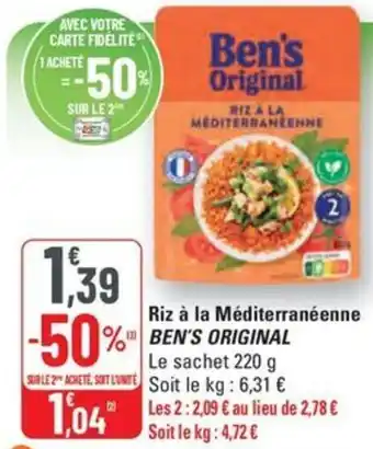 G20 BEN'S ORIGINAL Riz à la Méditerranéenne offre