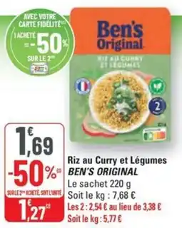 G20 BEN'S ORIGINAL Riz au Curry et Légumes offre