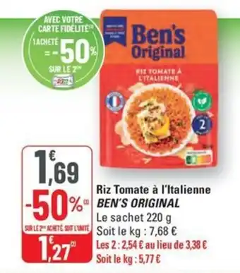 G20 BEN'S ORIGINAL Riz Tomate à l'Italienne offre