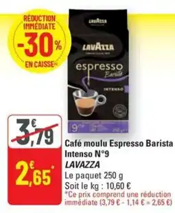 G20 LAVAZZA Café moulu Espresso Barista Intenso Nº9 offre