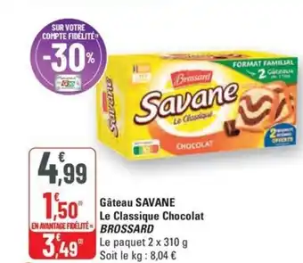 G20 BROSSARD Gâteau savane le classique chocolat offre