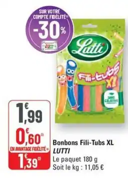 G20 LUTTI Bonbons Fili-Tubs XL offre