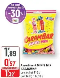 G20 MINIS MIX CARAMBAR Assortiment offre