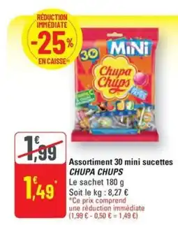 G20 CHUPA CHUPS Assortiment 30 mini sucettes offre