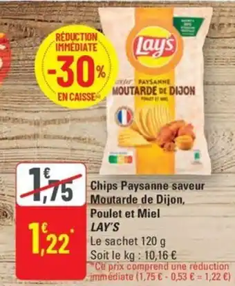 G20 LAY'S Chips Paysanne saveur de Dijon, Poulet et Miel offre