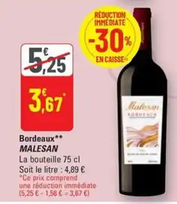 G20 MALESAN Bordeaux offre