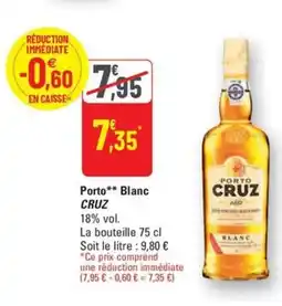 G20 CRUZ Porto Blanc offre