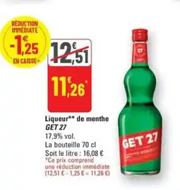 G20 GET 27 Liqueur de menthe offre