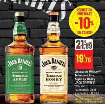 G20 JACK DANIELS Liqueur de Whisky offre