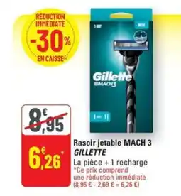 G20 GILLETTE Rasoir jetable mach 3 offre