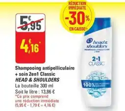 G20 HEAD & SHOULDERS Shampooing antipelliculaire + soin 2en1 Classic offre