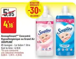 G20 SOUPLINE Assouplissant Concentré Hypoallergénique ou Grand Air offre