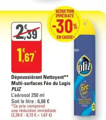 G20 PLIZ Dépoussiérant Nettoyant** Multi-surfaces Fée du Logis offre