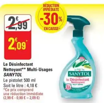 G20 SANYTOL Le Désinfectant Nettoyant Multi-Usages offre