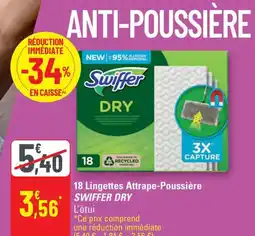 G20 SWIFFER DRY 18 Lingettes Attrape-Poussière offre