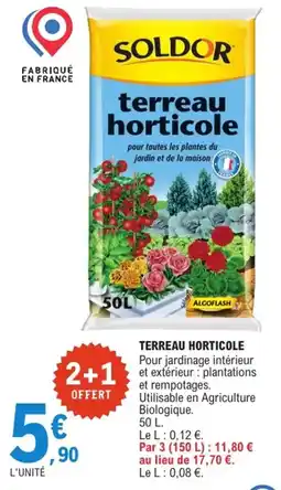 E.Leclerc Jardi SOLDOR Terreau horticole offre