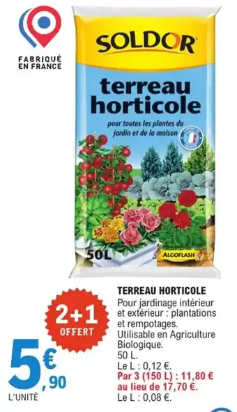 E.Leclerc Jardi SOLDOR Terreau horticole offre