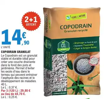 E.Leclerc Jardi Copodrain granulat offre