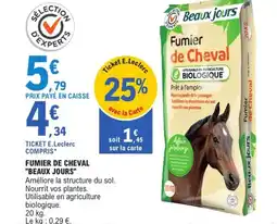 E.Leclerc Jardi "BEAUX JOURS" Fumier de cheval offre