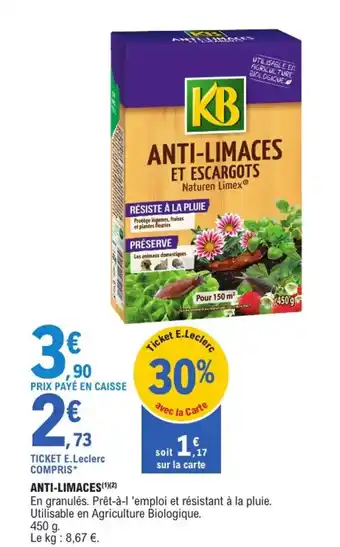 E.Leclerc Jardi KB Anti-limaces offre