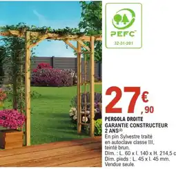 E.Leclerc Jardi Pergola droite offre