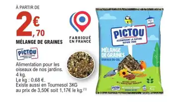 E.Leclerc Jardi PICTOU Mélange de graines offre