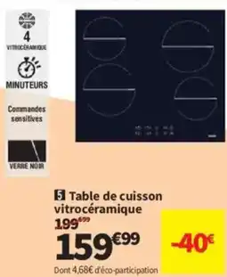 Conforama Table de cuisson vitrocéramique offre