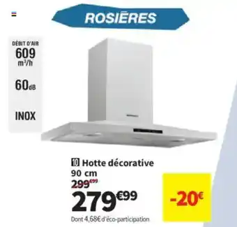 Conforama Hotte décorative 90 cm offre