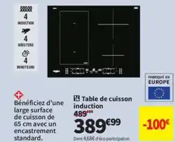 Conforama Table de cuisson induction offre