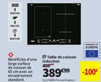 Conforama Table de cuisson induction offre