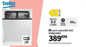 Conforama BEKO Lave vaisselle full intégrable offre