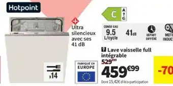 Conforama HOTPOINT Lave vaisselle full intégrable offre