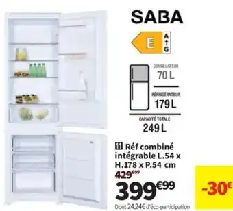 Conforama SABA Réf combiné intégrable offre