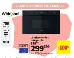 Conforama WHIRPOOL Micro ondes intégrable offre