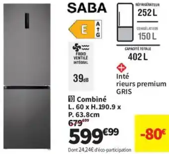 Conforama SABA Combiné offre