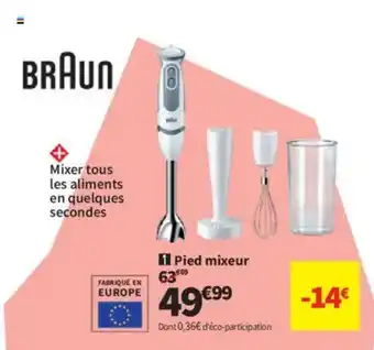 Conforama BRAUN Pied mixeur offre