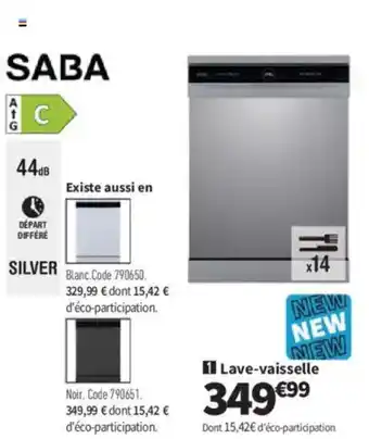 Conforama SABA Lave-vaisselle offre