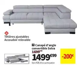 Conforama Canapé d'angle convertible Selva offre