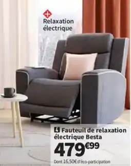 Conforama Fauteuil de relaxation électrique Besta offre