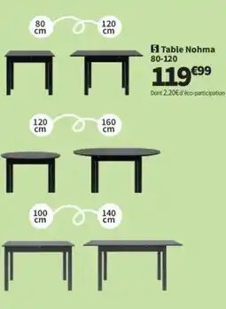 Conforama Table Nohma offre