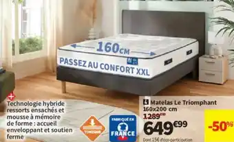 Conforama Matelas Le Triomphant offre