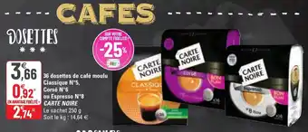 G20 36 dosettes de café moulu offre
