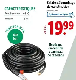 Lidl Set de débouchage de canalisation offre