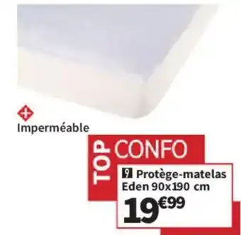 Conforama Protège-matelas Eden 90x190 cm offre